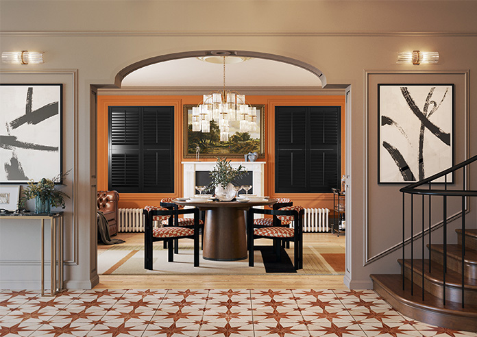 Kensington, Onyx Black - Tier on Tier Twist&Fit Plantation Shutter - Image 10